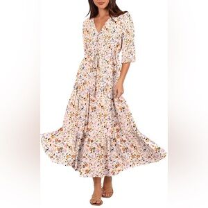 NWT V-Neck Floral Maxi Dress Womens XXL